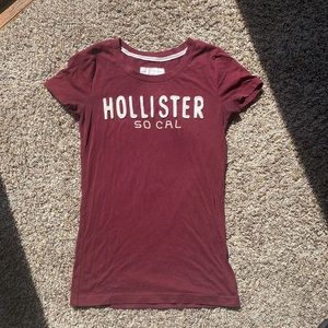 Burgundy Hollister Co. Short Sleeve Shirt